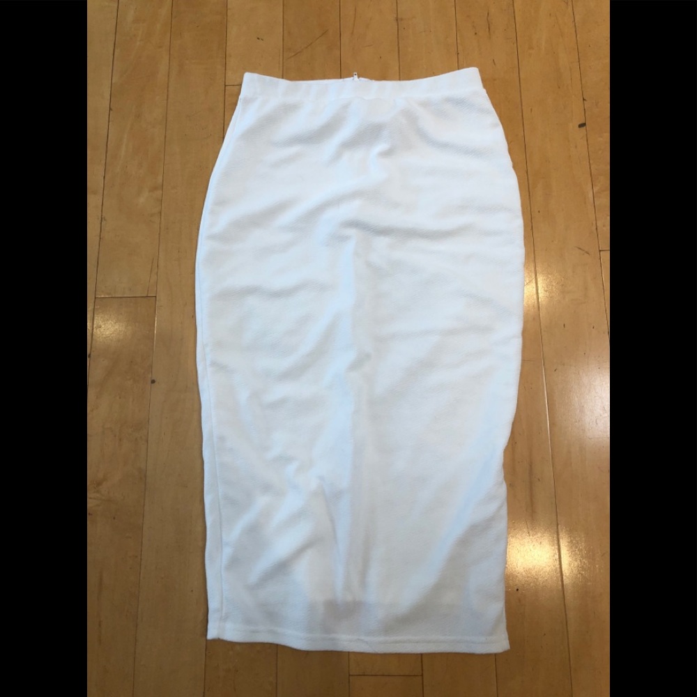 Long white skirt